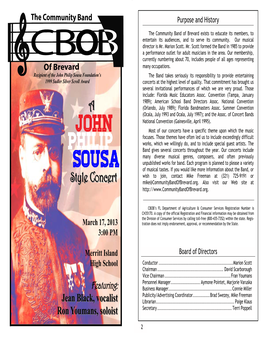 A John Philip Sousa Style Concert