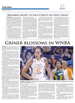 Griner Blossoms in WNBA