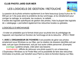 Les Logiciels De Gestion / Retouche