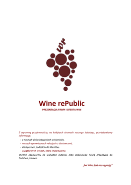 Wine Republic PREZENTACJA FIRMY I OFERTA WIN