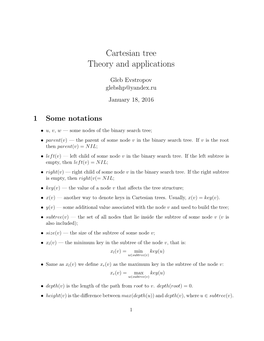 Cartesian Tree Theory and Applications