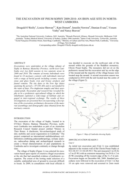 The Excavation of Phum Sophy 2009-2010: an Iron Age Site in North- West Cambodia