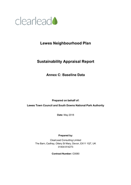 SA Annex C – Baseline Data