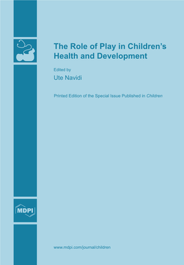 The Role of Play in Children's Health and Development