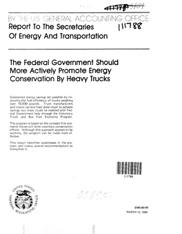 EMD-80-40 the Federal Government Should More Actively Promote