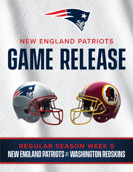 NEW ENGLAND PATRIOTSAT Washington Redskins