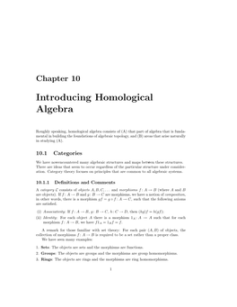 Introducing Homological Algebra
