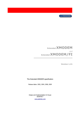 Extended XMODEM Specification