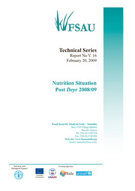 Technical Series Nutrition Situation Post Deyr 2008/09