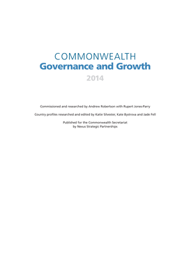 COMMONWEALTH Governance and Growth 2014