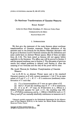 On Nonlinear Transformations of Gaussian Measures
