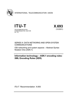 XML Encoding Rules (XER)