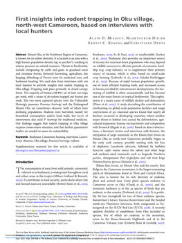 First Insights Into Rodent Trapping in Oku Village, North-West Cameroon, Based on Interviews with Local Hunters