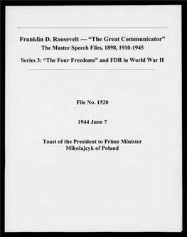 Franklin D. Roosevelt- 