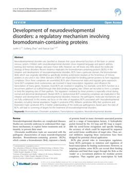 A Regulatory Mechanism Involving Bromodomain-Containing Proteins Junlin Li1,2, Guifang Zhao1 and Xiaocai Gao1,2,3*