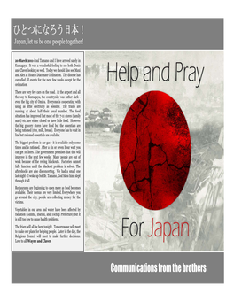 Capcuhins in Japan United Part 2, April 3 2011.Pdf