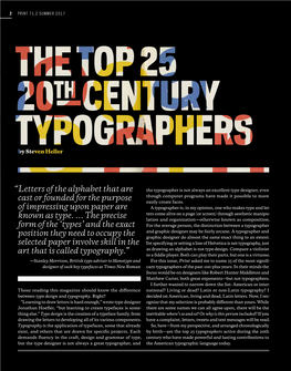 The Top 25 20Th Century Typographers