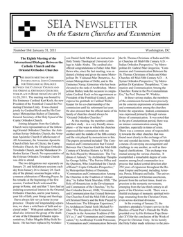 SEIA NEWSLETTER on the Eastern Churches and Ecumenism