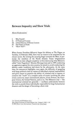 Between Impunity and Show Trials