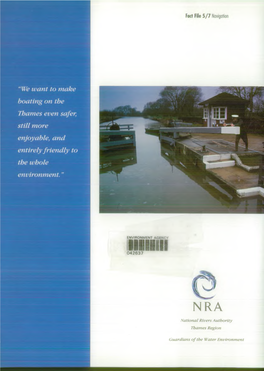 N R a National Rivers Authority Thames Region Guardians of the Water Environment