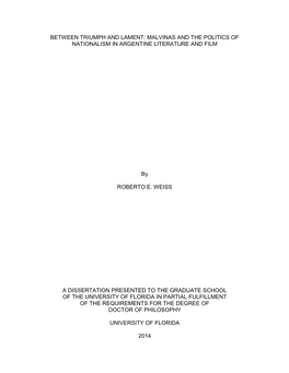 University of Florida Thesis Or Dissertation Formatting