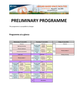 Preliminary Programme