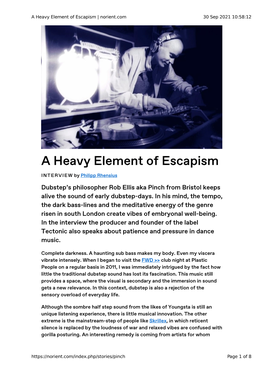 A Heavy Element of Escapism | Norient.Com 30 Sep 2021 10:58:12