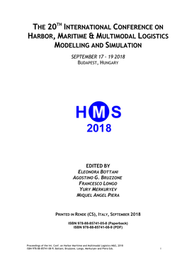 The 20Th International Conference on Harbor , Maritime & Multimodal Logistics Modelling and Simulation