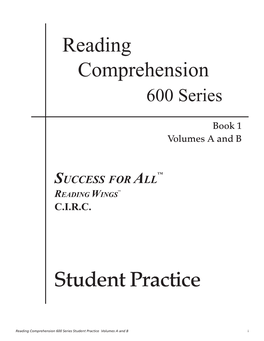 Reading Comprehension Student Practice