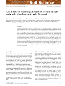 A Comparison of Soil Organic Carbon Stock in Ancient and Modern Land Use Systems in Denmark