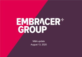 M&A Update August 13, 2020