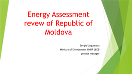 Energy Assessment Revew of Republic of Moldova