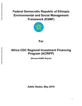 For Africa CDC Regional Investment Financing Program (ACRIFP)