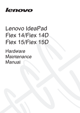 Lenovo Ideapad Flex 14/Flex 14D Flex 15/Flex