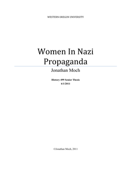 Women in Nazi Propaganda Jonathan Moch