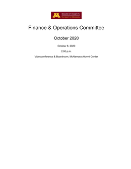Finance & Operations Committee