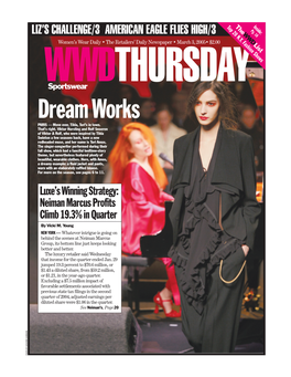 Dream Works PARIS — Move Over, Tilda, Tori’S in Town