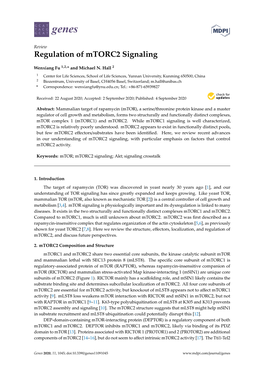 Regulation of Mtorc2 Signaling