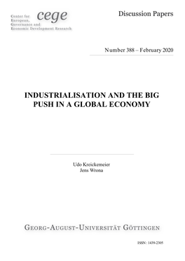 Industrialisation and the Big Push in a Global Economy