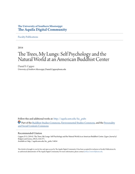 Self Psychology and the Natural World at an American Buddhist Center Daniel S