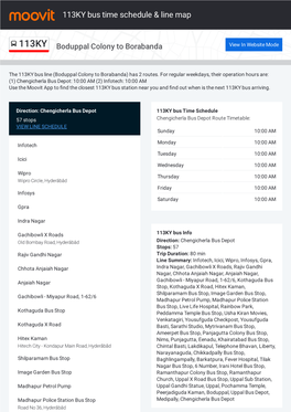 113KY Bus Time Schedule & Line Route