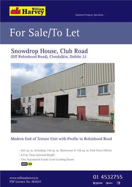 For Sale/To Let