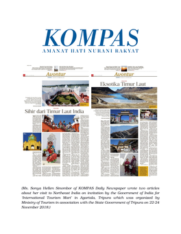 (Ms. Sonya Hellen Sinombor of KOMPAS Daily Newspaper Wrote