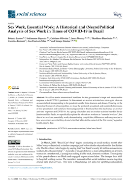 A Historical and (Necro)Political Analysis of Sex Work in Times of COVID-19 in Brazil