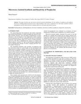 Microwave-Assisted Synthesis and Reactivity of Porphyrins