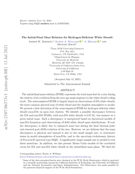 The Initial-Final Mass Relation for Hydrogen-Deficient White Dwarfs