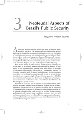 3 Neofeudal Aspects of Brazil's Public Security