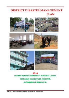 District Disaster Management Plan, West Khasi Hills District, Nongstoin