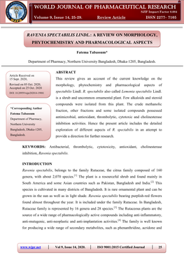 World Journal of Pharmaceutical Research Tabassum