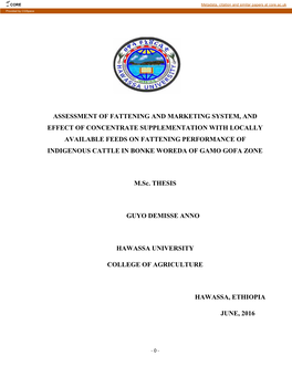 Assessment of Fattenin Effect of Concentrate S